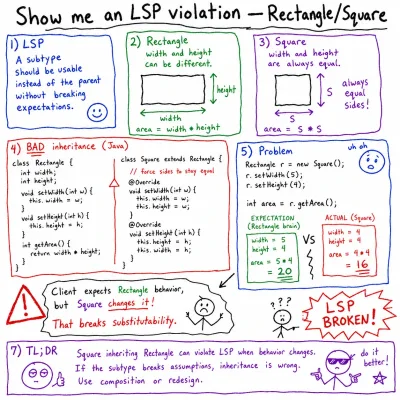 Understanding LSP with the Rectangle and Square Example in Java